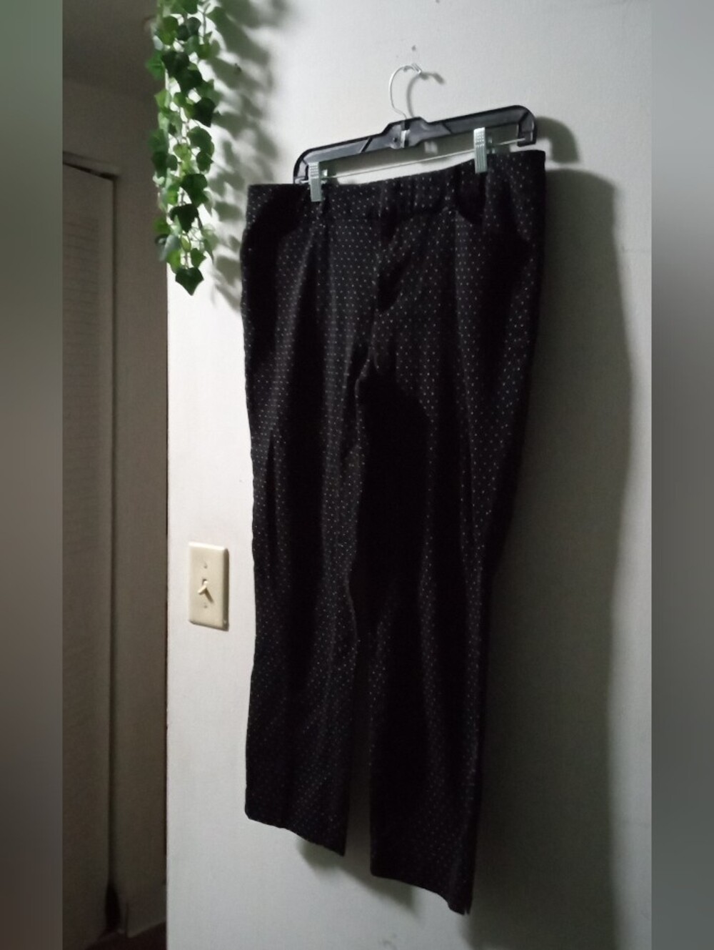 Faded Glory Black Polkadot Chino Pants size 16